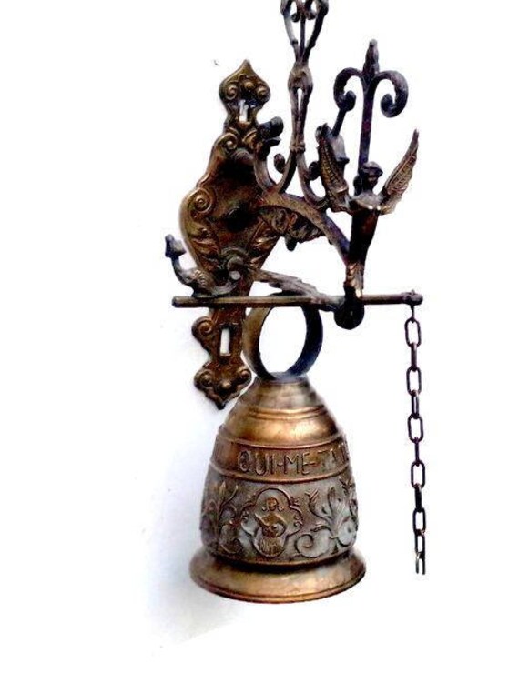 Front Door Decor Door Bell Rustic Door Bell Vintage Door Etsy