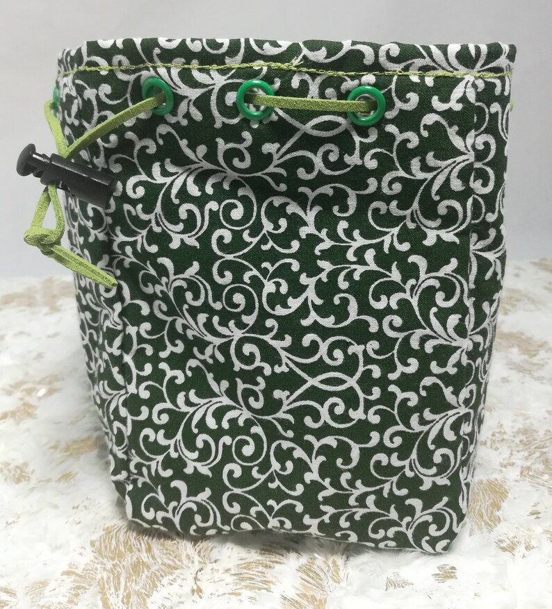 Drawstring Pouch Dice Bag Drawstring Bag Cotton Drawstring Bag Marble Bag Poison Ivy Green Drawstring Bag