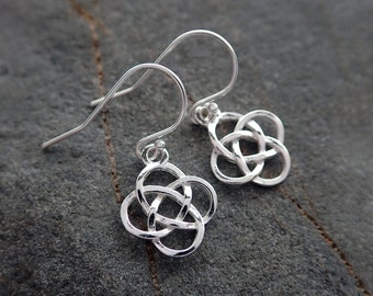 Silver Celtic Knot Earrings, Silver Celtic Earrings, Dainty Dangle Earrings, Celtic Knot Jewellery, Celtic Jewellery, 925 Sterling Silver