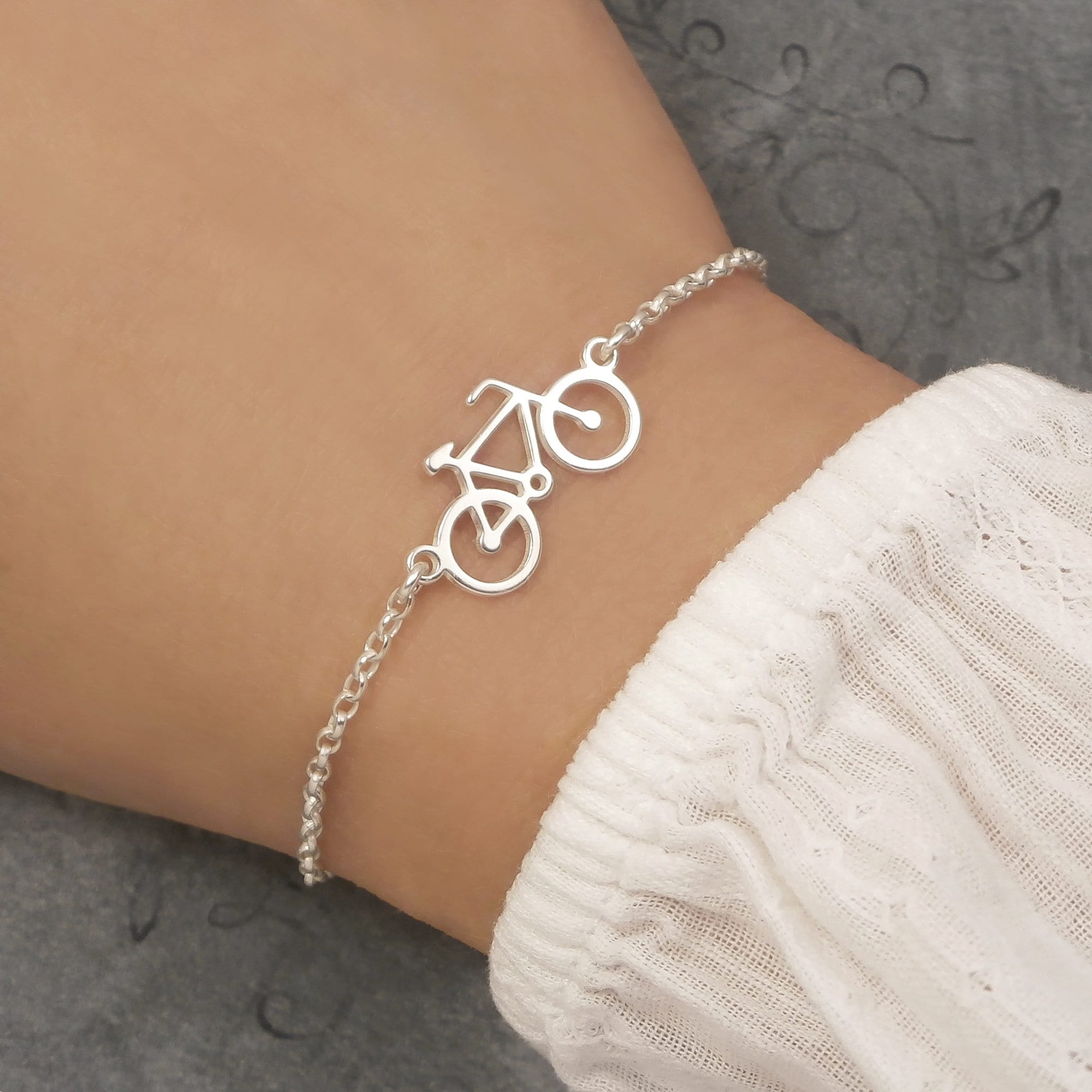 Sterling Silver Bicycle Bracelet Bike Bracelet Bike - Etsy UK