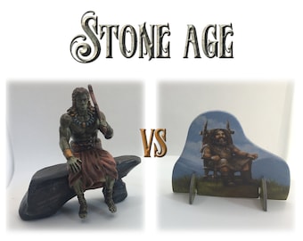 Stone Age Game ~ Game Pieces ~ First Player Marker ~ 3D Printed Chief ~ Caveman ~ Custom Miniature ~ Painted or Unpainted ~ Tabletop Gaming