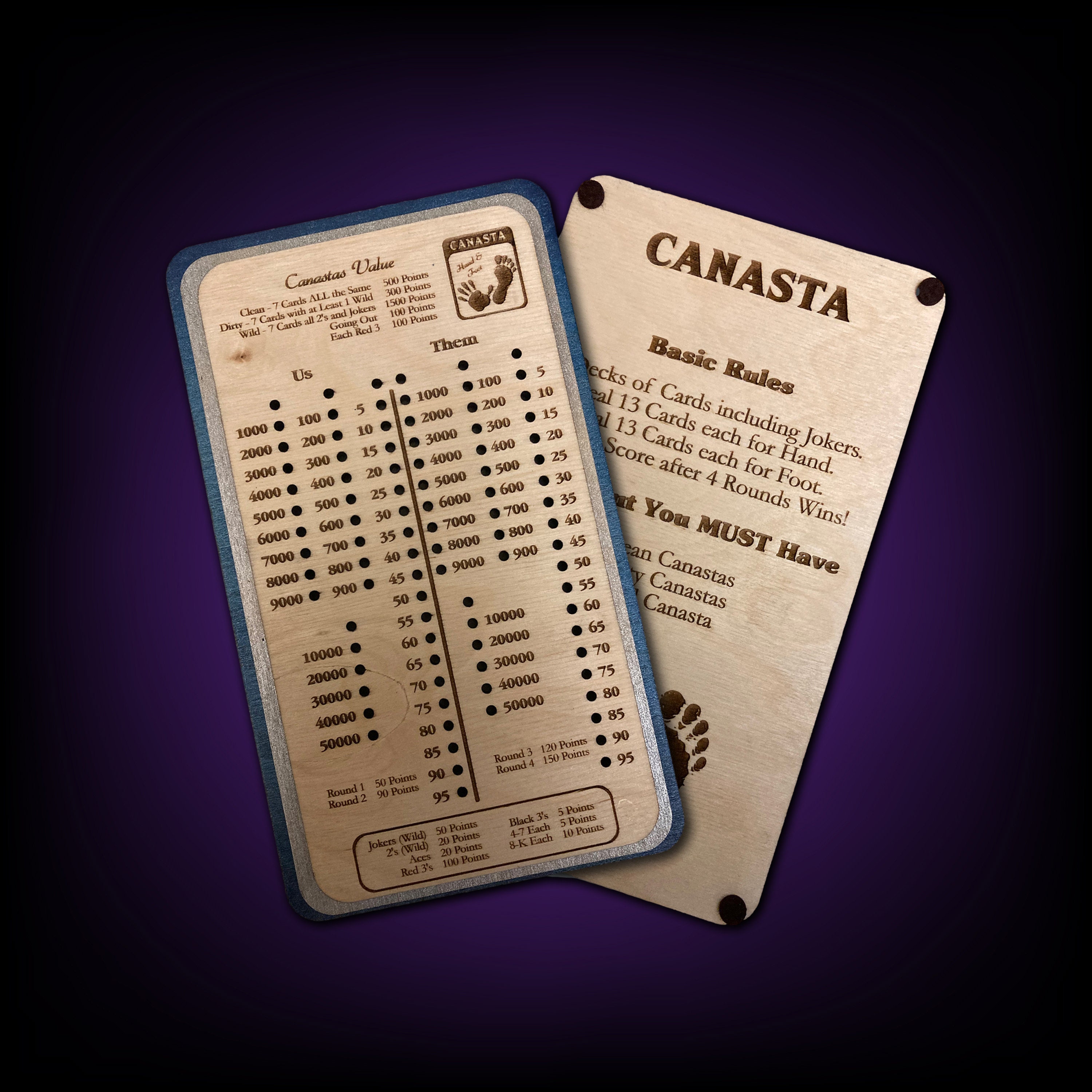 Samba Card Game Organizer Hand & Foot, Triple Play or Canasta Bass