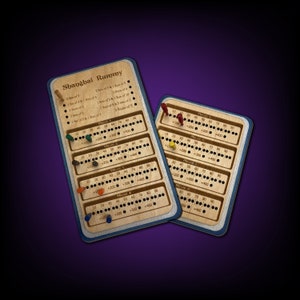 Shanghai Rummy Board ~ Card Games ~ Rummy ~ Game Night ~ Gifts for Him ~ Family Game ~ Wood Games ~ Score Board ~ Card Game Board ~ Gamer