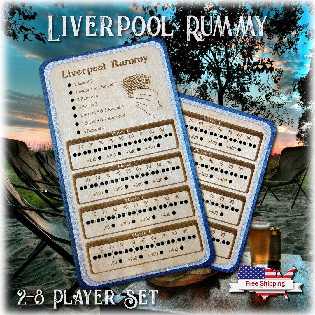 Liverpool Rummy Board Card Games Rummy Game Night - Etsy