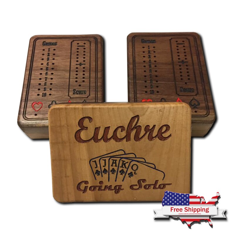 Premium Euchre Game Set Card Games Euchre Score Card Etsy