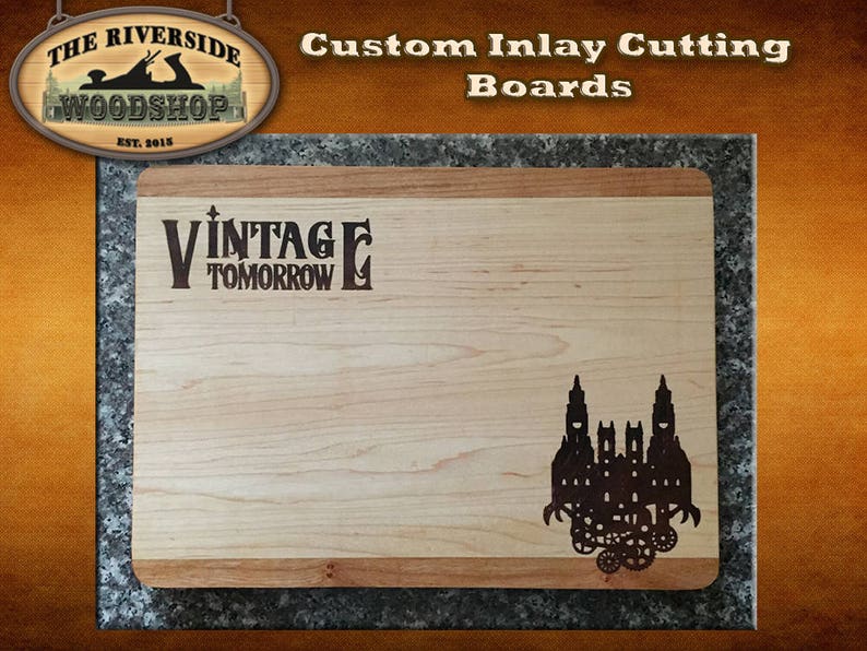 Steampunk theme cheese board chopping board