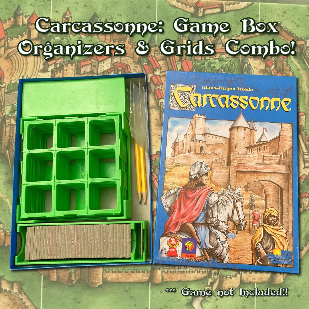 Game Organizers Game Holders and Game Grids Carcassonne Organizer Gift