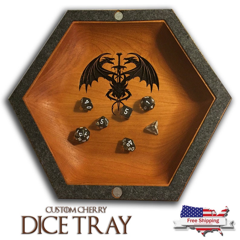 Custom Wood Dice Tray Dice Bowl Gamer Gear RPG Dice Tray Etsy