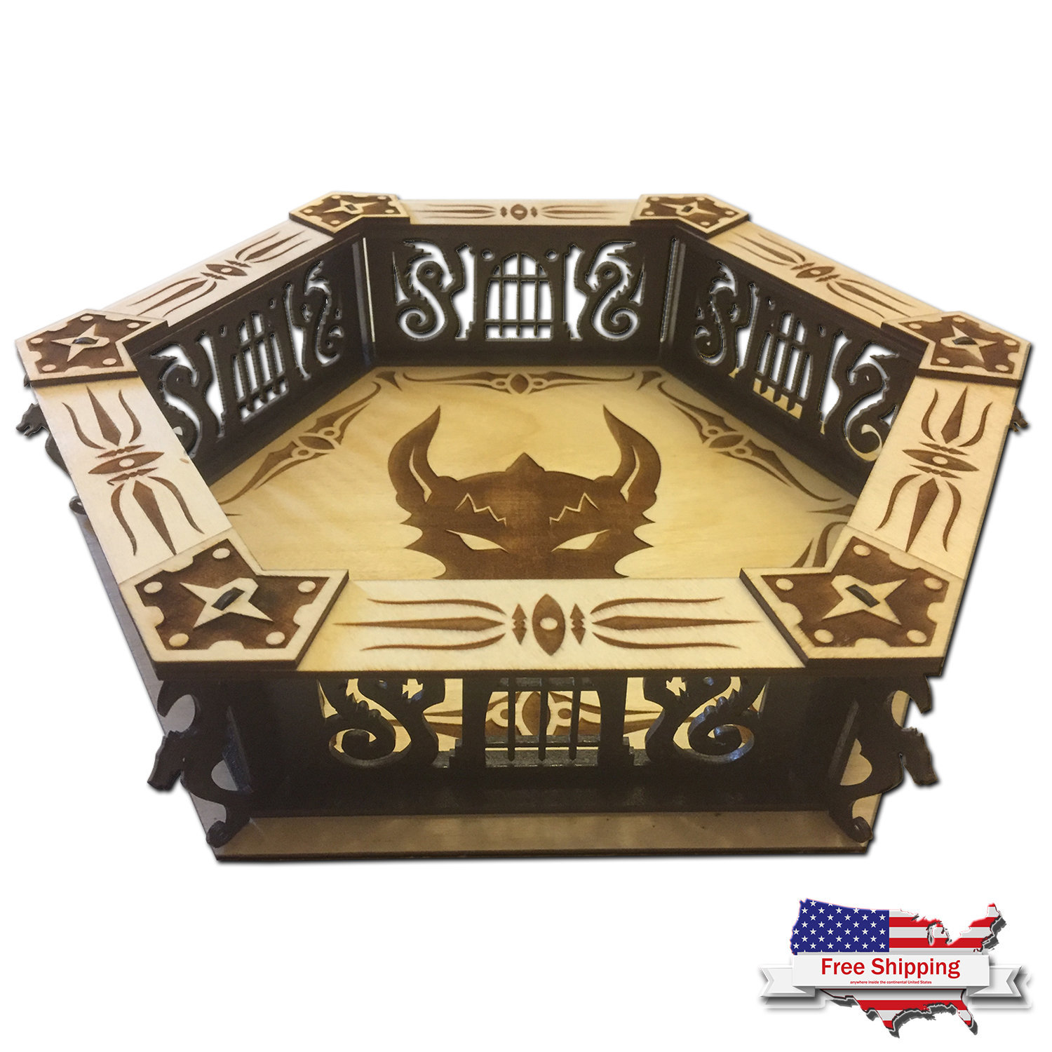 Dice Bowl Dice Tray Laser Cut Dice Bowl Dragons Head Etsy