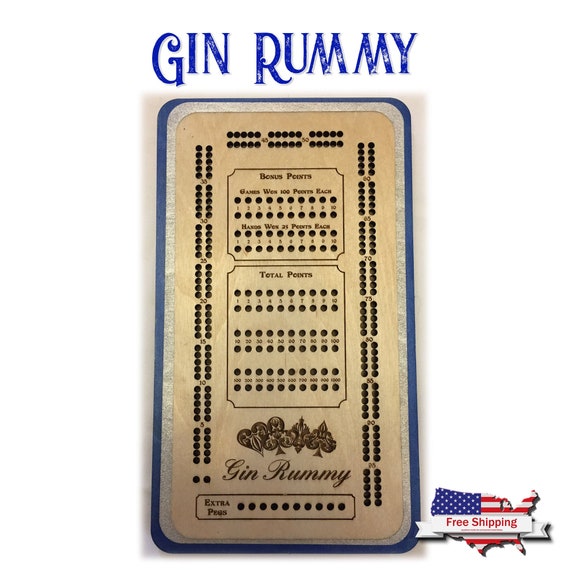 Gin Rummy Board Card Games Gin Rummy Game Night Gifts Etsy