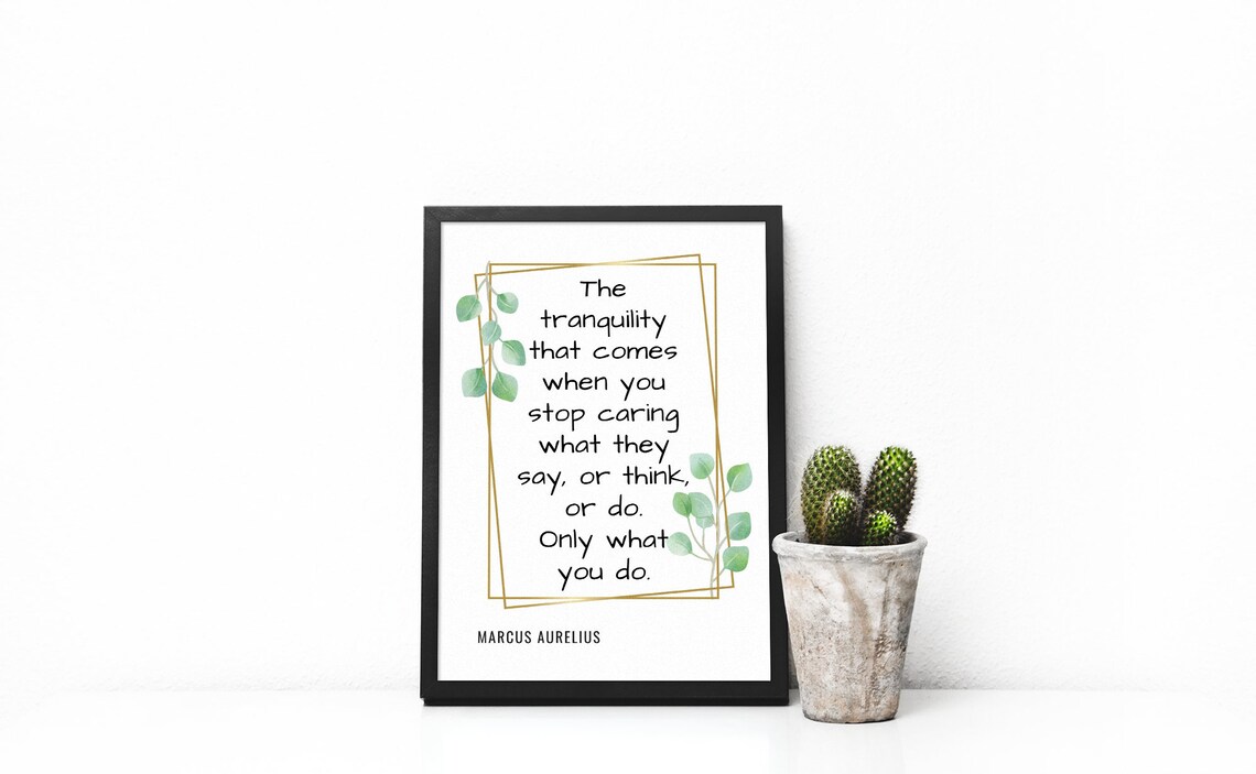 Marcus Aurelius citeren kunst STOP CARING over wat anderen Marcus Aurelius citeren kunst STOP CARING over wat anderen
