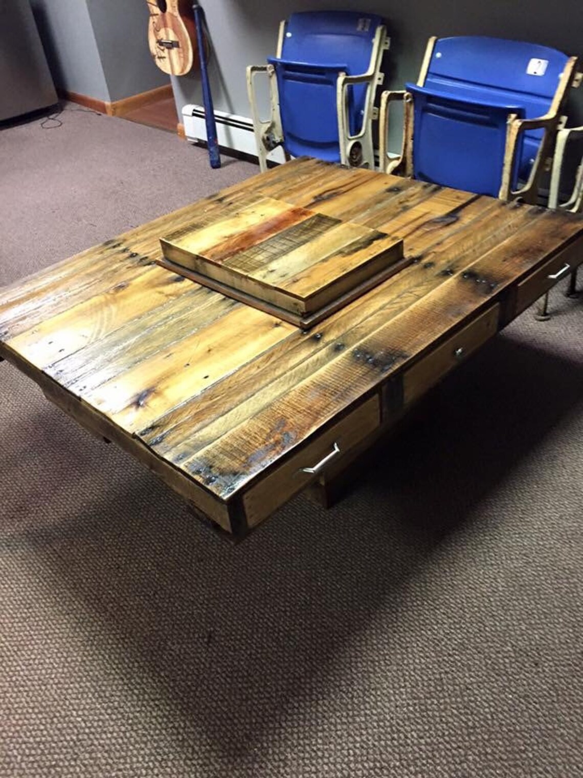 Coffee Table with Cooler in the Middle Etsy