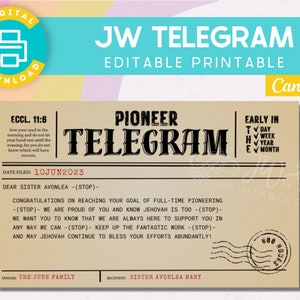 JW Pioneer Gifts | Pioneer School Gifts | Telegram | Telegraph | Brother Gifts | JW Gift Card | Sister Gifts | Pioneer Meeting | JW Card