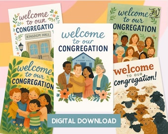 JW Greeting Card Bundle • Welcome to the Congregation • Printable JW Cards Download