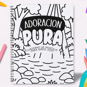 2025 Adoración Pura Pure Worship Kids Workbook, Convention workbook, JW Coloring Book, Kids Meeting Notes, Workbook (Ages 5-13) Spanish