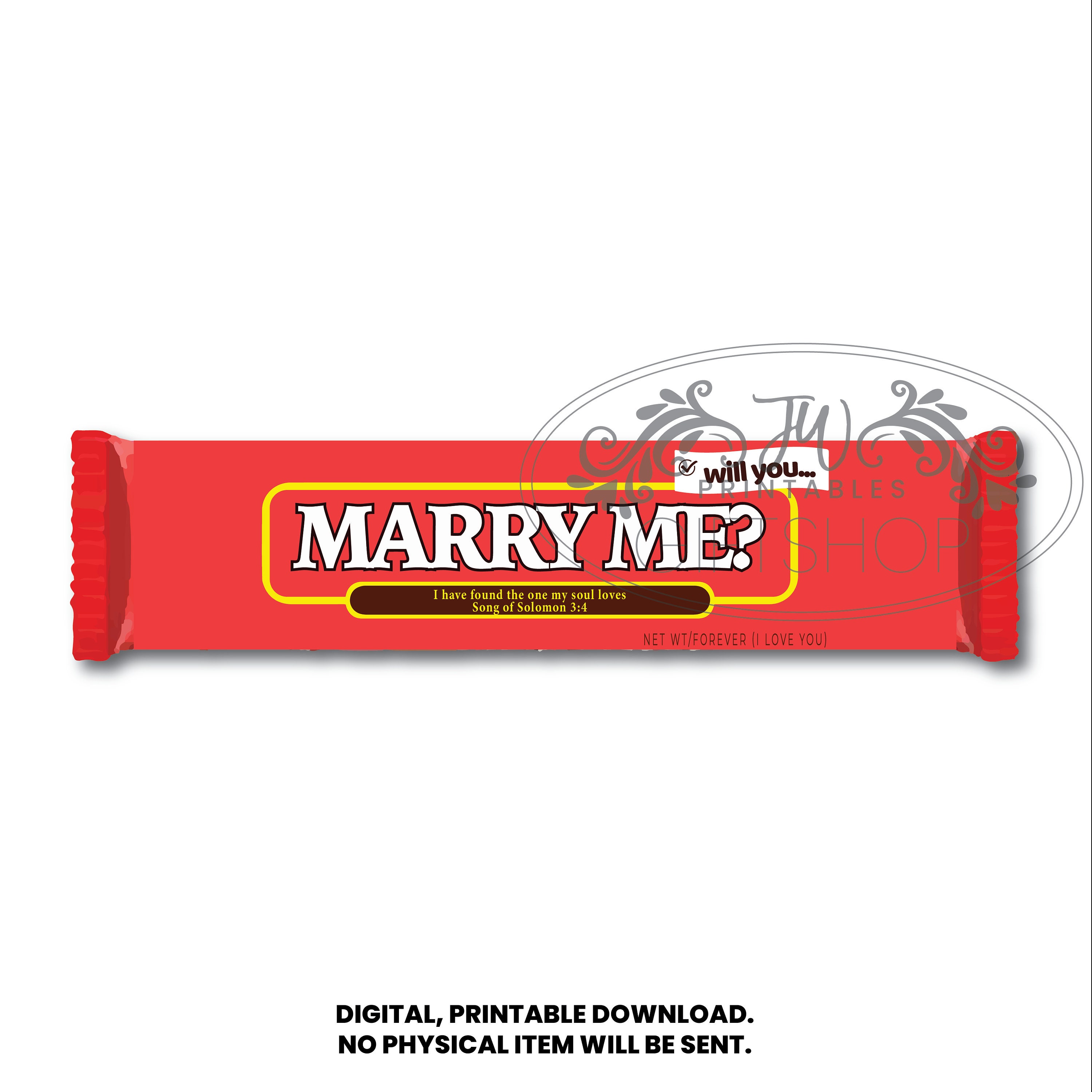 Jw Candy Marriage Proposal Jw Candy Labels Jw Candy - Etsy