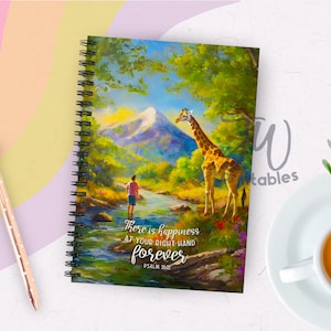 Cuaderno espiral forrado Paraíso / Estudio Jw / Escritura de cartas / Regalos de bautismo JW / Diario / Regalo Jw / Visitas de retorno / Cuaderno de Escrituras