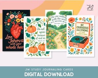 JW Journaling Cards • Personal Study Cards • Encouragement Bookmarks • Pioneer Gifts • JW Notecards • JW Printables