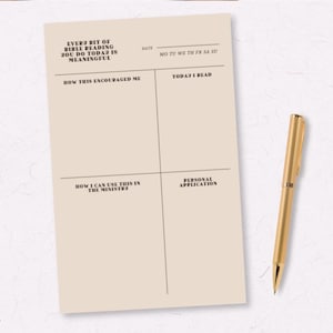 Bloc de notas JW desprendible / Bloc de notas de 5 x 8 para notas de lectura de la Biblia / Regalos JW / Diario JW / Regalo JW / Cuaderno / Bloc de notas