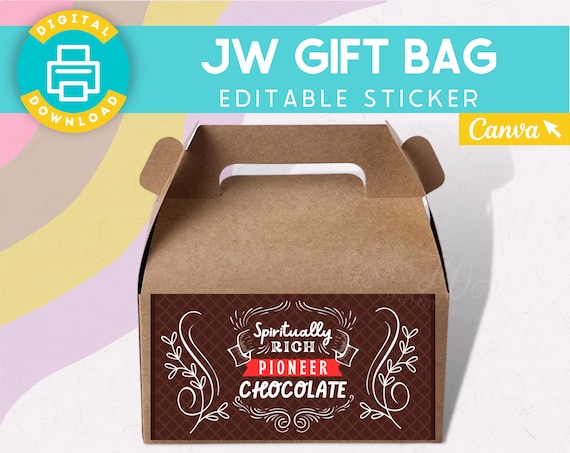 JW Gift Bag Labels | Pioneer School | Pioneer gifts | Tea | Coffee | Labels | Stickers | Brother Gifts | Sister Gifts | Gift bags | Candy by JWPrintables