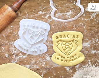 Gracias Por Todo Hermanos JW Cookie Cutter, Stamp & Embosser - Sweet Favors for pioneers, elders, JW kids, or conventions - Spanish