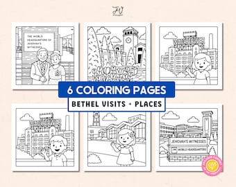 JW Kids Coloring Pages, JW Coloring Book, Printable JW Activity Pages Book for Jw Bethel Coloring Pages