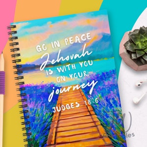 Cuaderno de Escritura en espiral forrado / Estudio Jw / Escritura de cartas / Regalos de bautismo JW / Diario / Regalo Jw / Visitas de retorno / Cuaderno de Escrituras