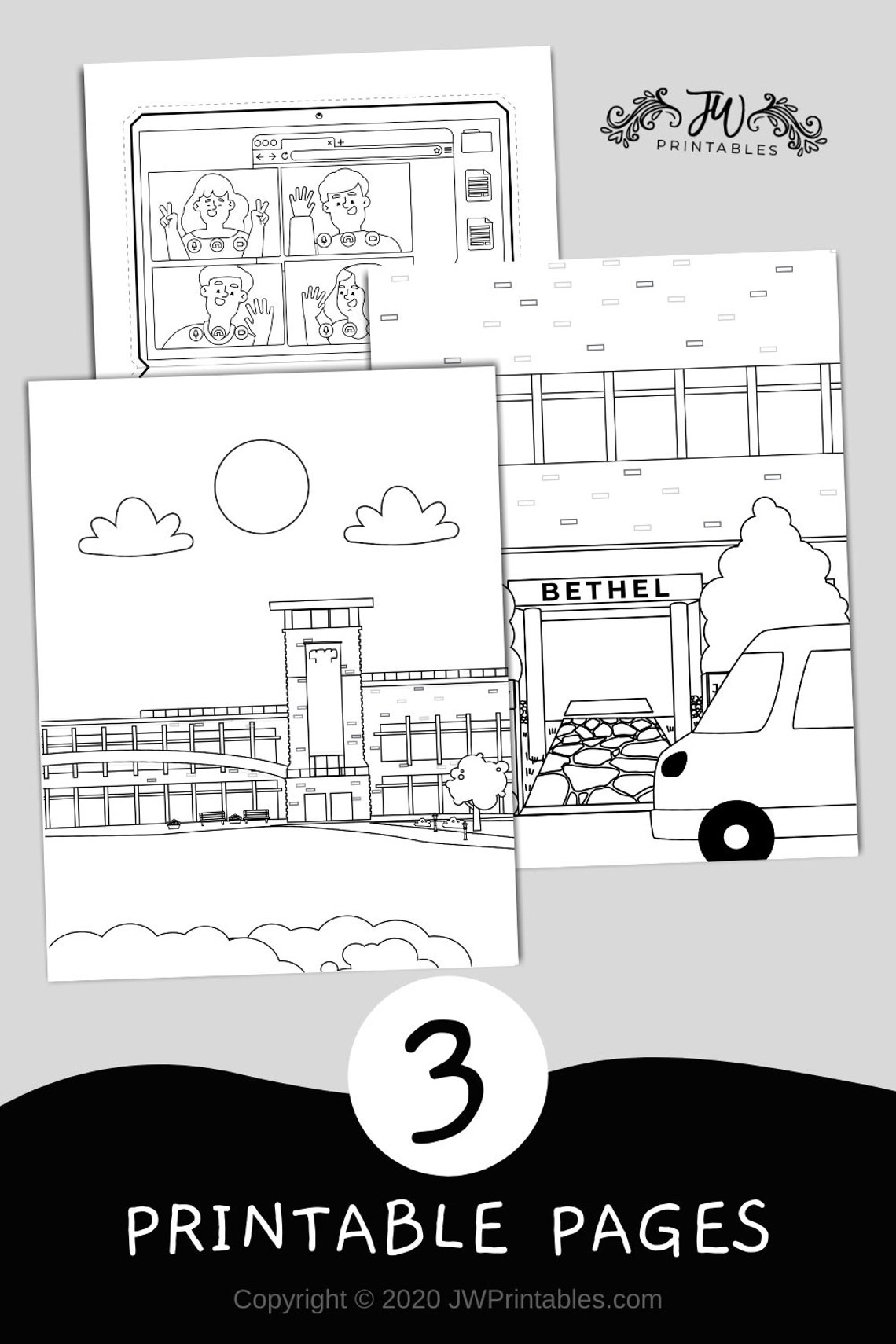 JW Printables Jw Coloring Pages Jw Word Search Jw Word | Etsy