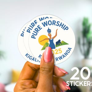 2025 Special Convention Logo sticker sheet - JW 2 inch Stickers Labels - For Baptism gifts and Convention Gifts - 2025 Pure Worship