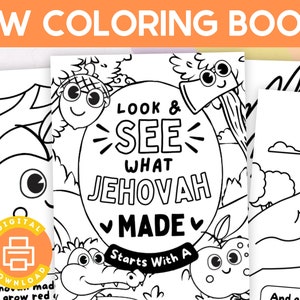JW Kids Coloring Pages | Kids Coloring Book | Kids Alphabet | Meeting Activity | NWT Bible Coloring | Coloring Printable | Coloring Sheets