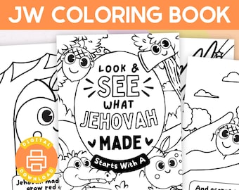 JW Kids Coloring Pages | Kids Coloring Book | Kids Alphabet | Meeting Activity | NWT Bible Coloring | Coloring Printable | Coloring Sheets