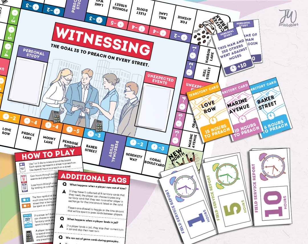 Witnessing Board Game JW Game Jw Kids Jehovah's Witnesses JW Trivia JW