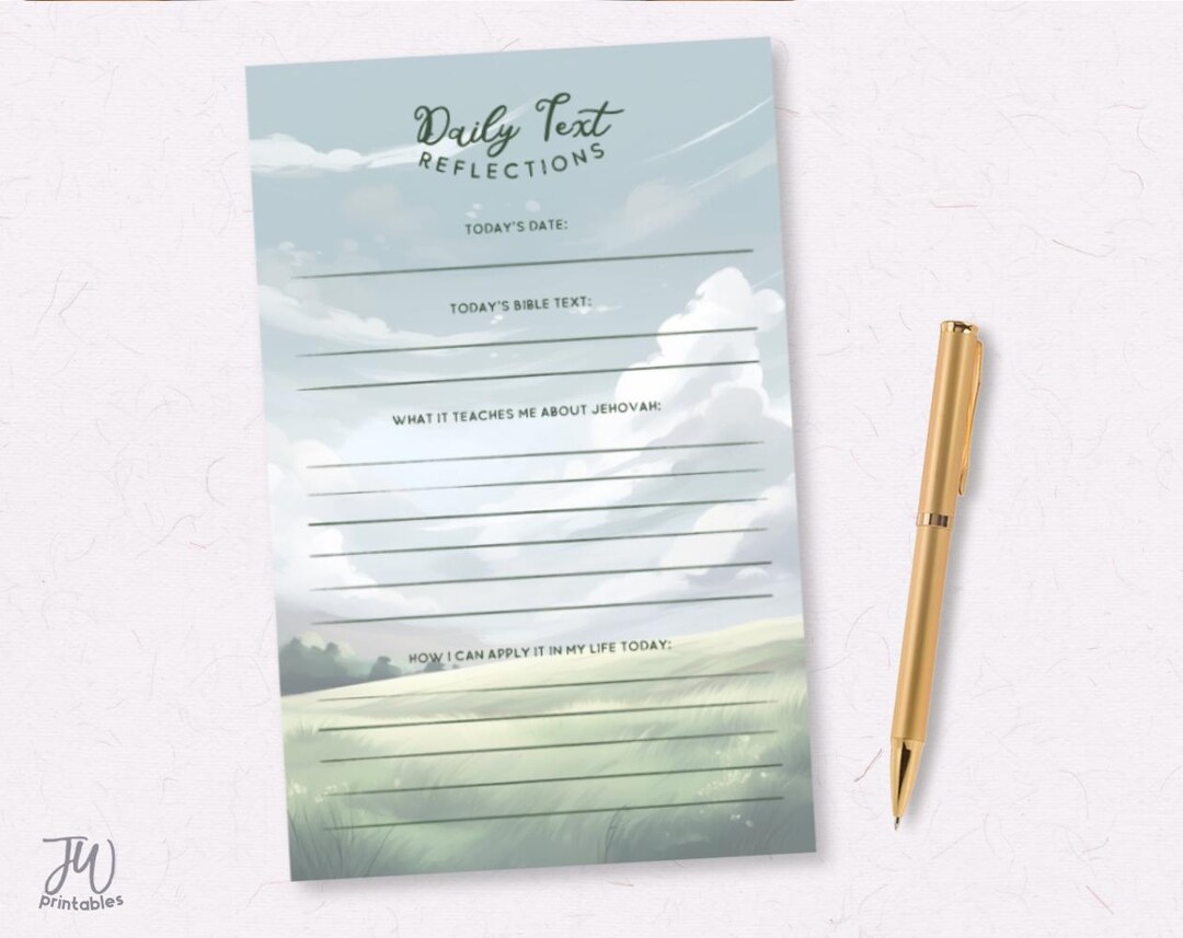 JW Notepad Tear off | 5x8 Notepad for Daily Text Reflections | JW Gifts ...
