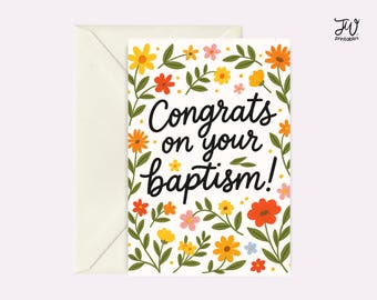 JW Greeting Card | For Bible Students, Pioneers, Baptism Gifts, Dedication Gift, Thank You Gift, Convention and Assembly - Congrats Baptism
