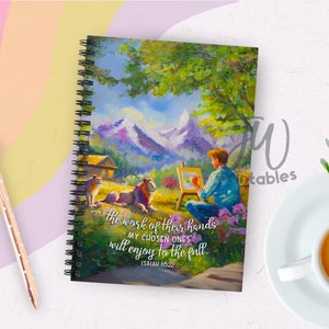 Cuaderno espiral forrado Paraíso / Estudio Jw / Escritura de cartas / Regalos de bautismo JW / Diario / Regalo Jw / Visitas de retorno / Cuaderno de Escrituras