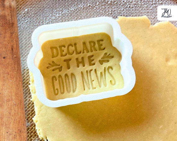 Declare Good News JW Cookie Cutter, Stamp & Embosser for Sugar Cookies  - Sweet gift favors for pioneers, elders, JW kids, and conventions by JWPrintables