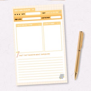 Bloc de notas JW desprendible / Bloc de notas de 5 x 8 para notas de lectura de la Biblia / Regalos JW / Diario JW / Regalo JW / Cuaderno / Bloc de notas