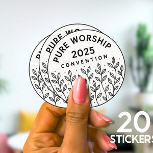 2025 Special Convention sticker sheet - JW 2 inch Stickers Labels - For Baptism gifts and Convention Gifts - 2025 Pure Worship