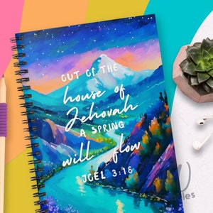 Cuaderno de Escritura en espiral forrado / Estudio Jw / Escritura de cartas / Regalos de bautismo JW / Diario / Regalo Jw / Visitas de retorno / Cuaderno de Escrituras