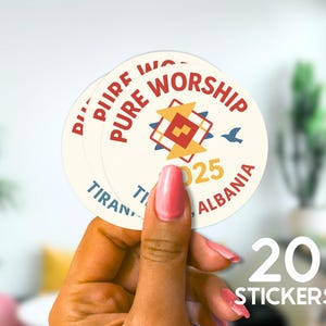 2025 Special Convention Logo sticker sheet - JW 2 inch Stickers Labels - For Baptism gifts and Convention Gifts - 2025 Pure Worship