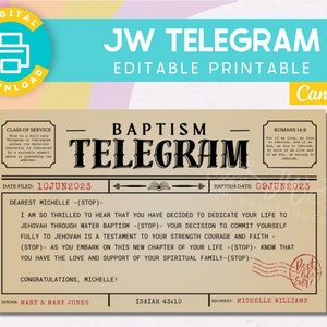 JW Taufgeschenke | Convention Geschenke | Telegram | Fernschreiber | Bruder Geschenke | Schwester Geschenke | JW Taufkarte | Montage Geschenke | JW Postkarte