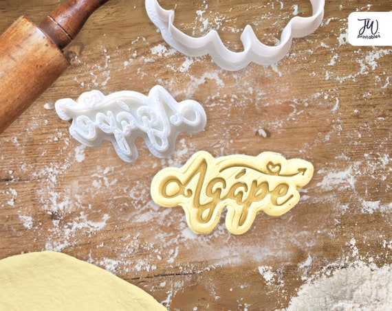 Agape Love JW Cookie Cutter, Stamp & Embosser for Sugar Cookies  - Sweet gift favors for pioneers, elders, JW kids, and conventions by JWPrintables