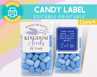 JW Candy Label Gifts | Convention Gifts | Candy Wrapper | Candy Stickers | Elder Gifts | Pioneer Gifts | JW Baptism Gifts | Assembly Gifts