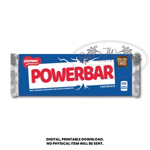 JW Pioneer Power Bar Labels | Jw Candy labels - Jw Candy Stickers - Jw gift ideas - Jw pioneer school Favors - JW pioneer Gift - Jw Candy