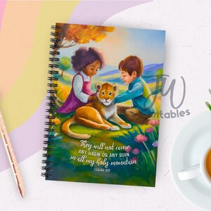 Cuaderno espiral forrado Paraíso / Estudio Jw / Escritura de cartas / Regalos de bautismo JW / Diario / Regalo Jw / Visitas de retorno / Cuaderno de Escrituras