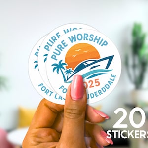 2025 Special Convention Logo sticker sheet - JW 2 inch Stickers Labels - For Baptism gifts and Convention Gifts - 2025 Pure Worship