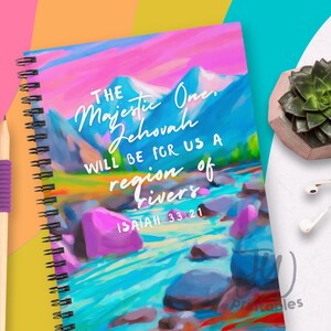 Cuaderno de Escritura en espiral forrado / Estudio Jw / Escritura de cartas / Regalos de bautismo JW / Diario / Regalo Jw / Visitas de retorno / Cuaderno de Escrituras
