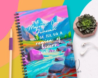 Lined Spiral Scripture Notebook | Jw Study | Letter Writing | JW Baptism Gifts | Journal | Jw Gift | Return Visits | Scripture Notebook