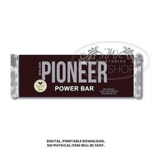 JW Candy Pioneer Power Bar Label | Jw Candy labels - Jw Candy Stickers - Jw gifts - Jw pioneer school Favors - JW pioneer Gift - Jw Candy