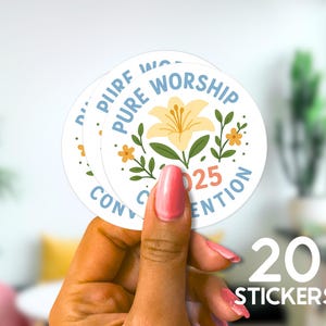2025 Special Convention sticker sheet - JW 2 inch Stickers Labels - For Baptism gifts and Convention Gifts - 2025 Pure Worship